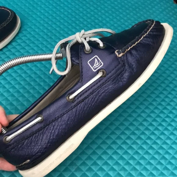 SPERRY Women Top Sider Metallic Boat Blue Shoes | 8.5 - Picture 7 of 13